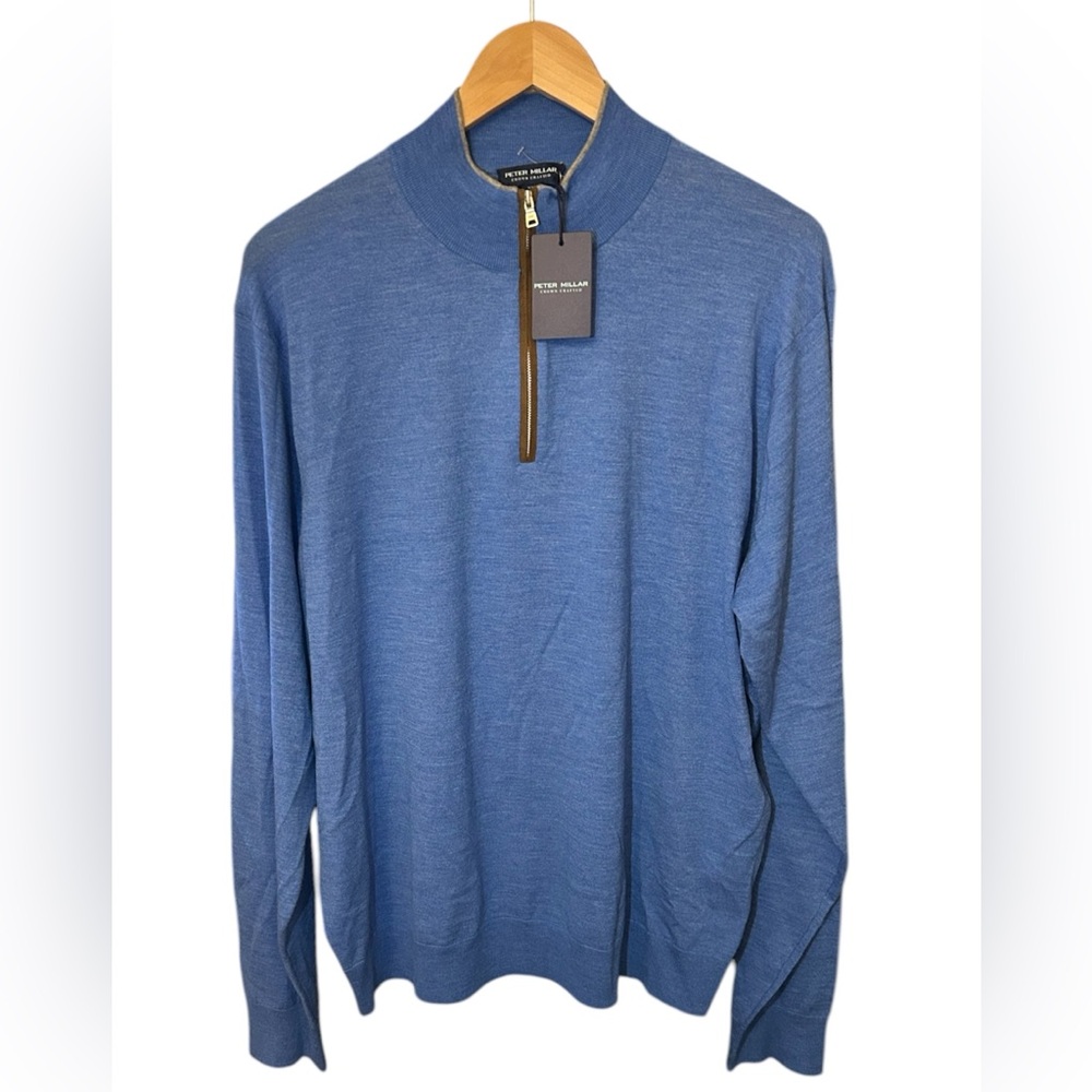 Peter Millar Crown Crafted Excursionist Flex Quarter-Zip Vessel Size XXL $350